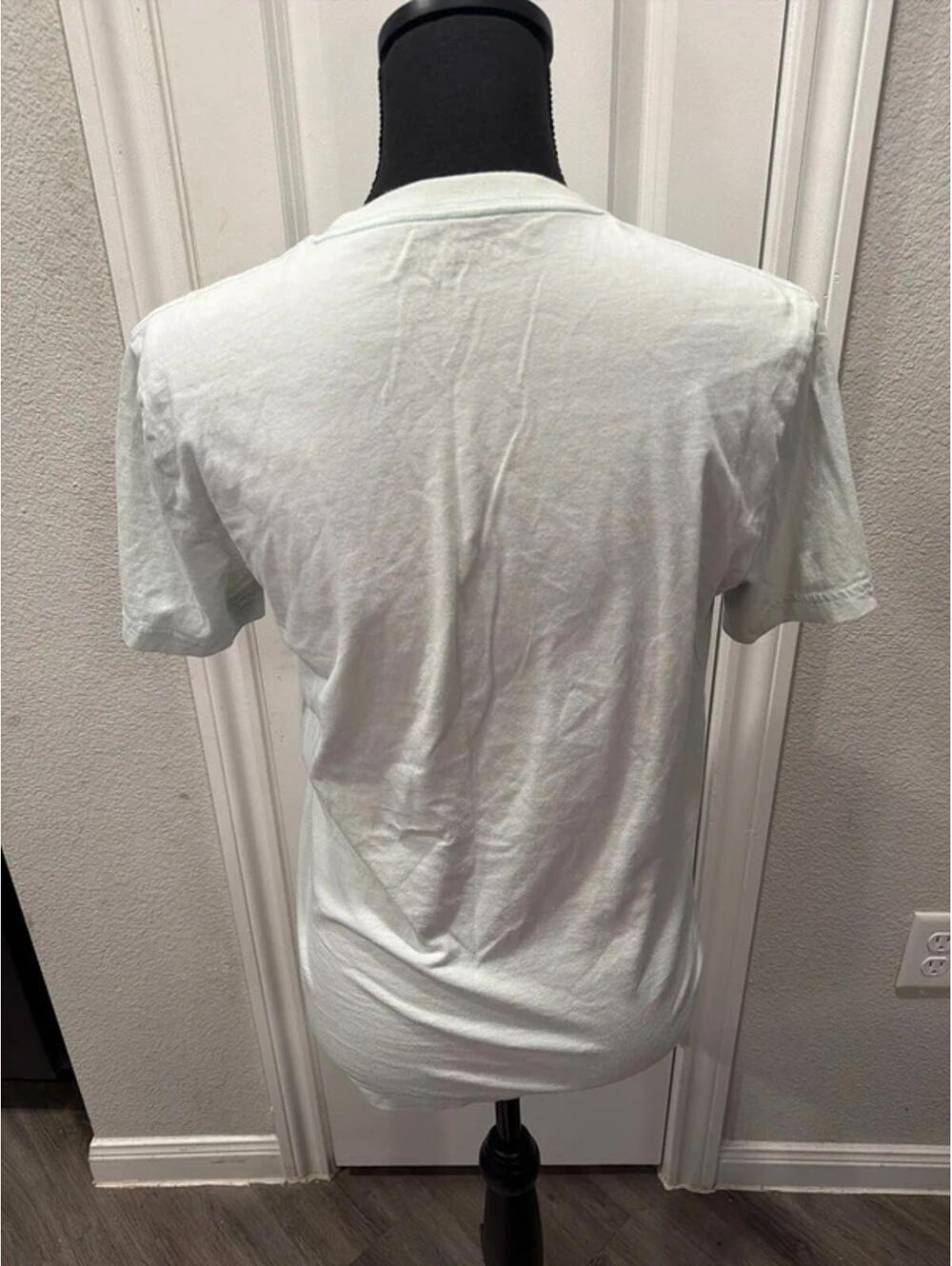 White Graphic T-Shirt with Bird Design - Picture 3 of 4